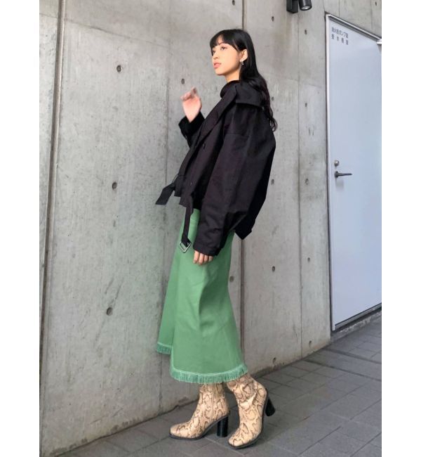 EMODA「ワイドショートトレンチコート」|トレンチコート|