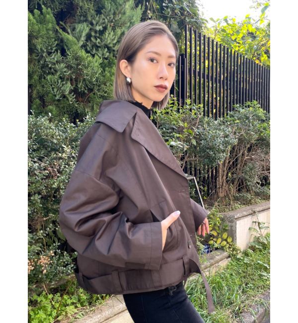 EMODA「ワイドショートトレンチコート」|トレンチコート|