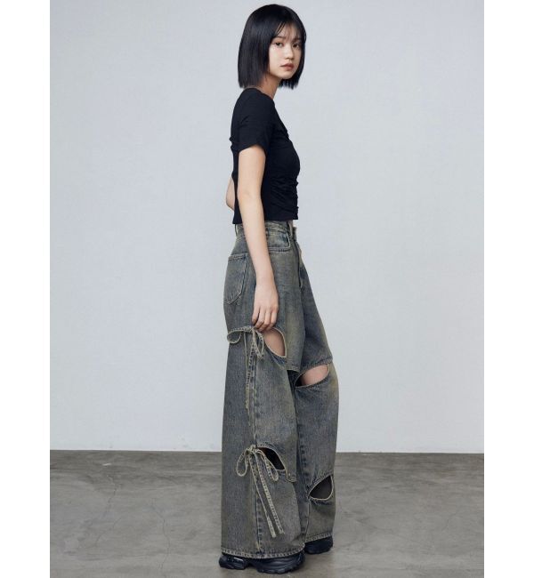 EMODA「アシンメトリーギャザーレイヤートップ」|Tシャツ・カットソー|