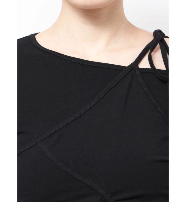 EMODA「アシンメトリーギャザーレイヤートップ」|Tシャツ・カットソー|