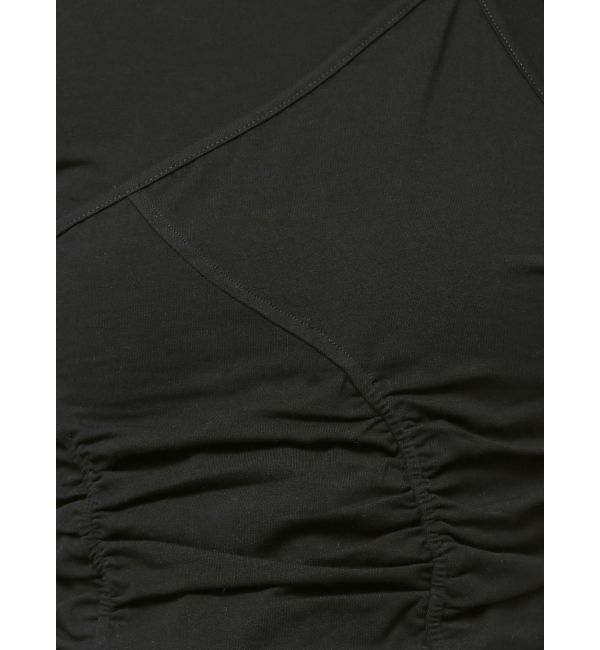 EMODA「アシンメトリーギャザーレイヤートップ」|Tシャツ・カットソー|