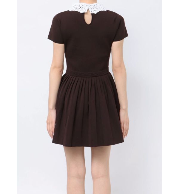 MERCURYDUO「襟付きミニニットワンピース」|ワンピース|