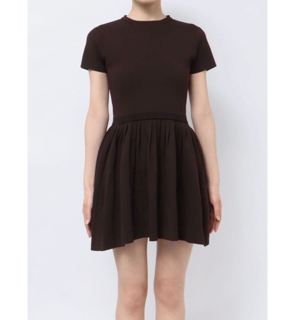 MERCURYDUO「襟付きミニニットワンピース」|ワンピース|