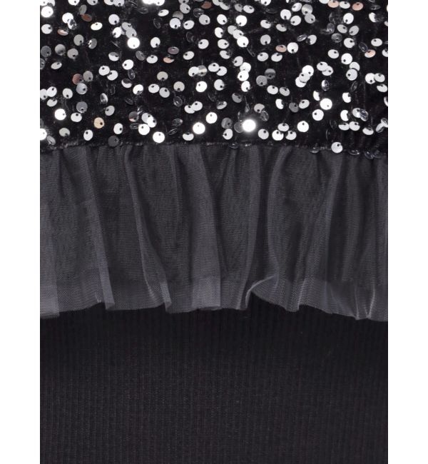 MERCURYDUO「スパンコールビスチェセットニットワンピース」|ワンピース|