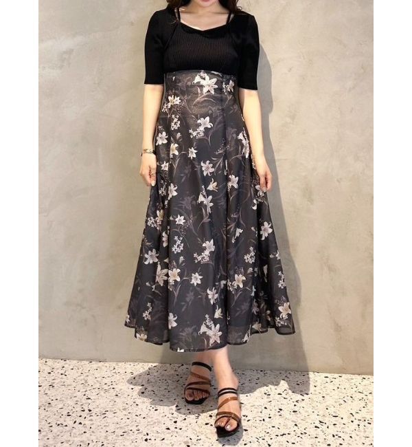 MERCURYDUO「ボレロレイヤード風ニットドッキングワンピース」|ワンピース|ブラック