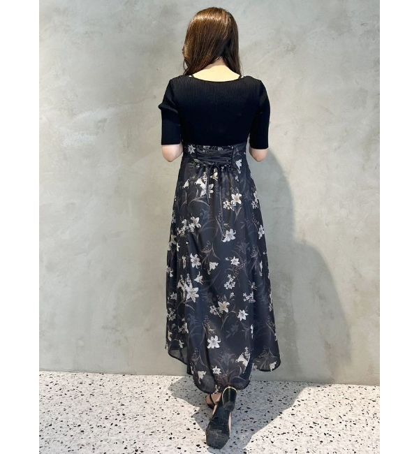 MERCURYDUO「ボレロレイヤード風ニットドッキングワンピース」|ワンピース|