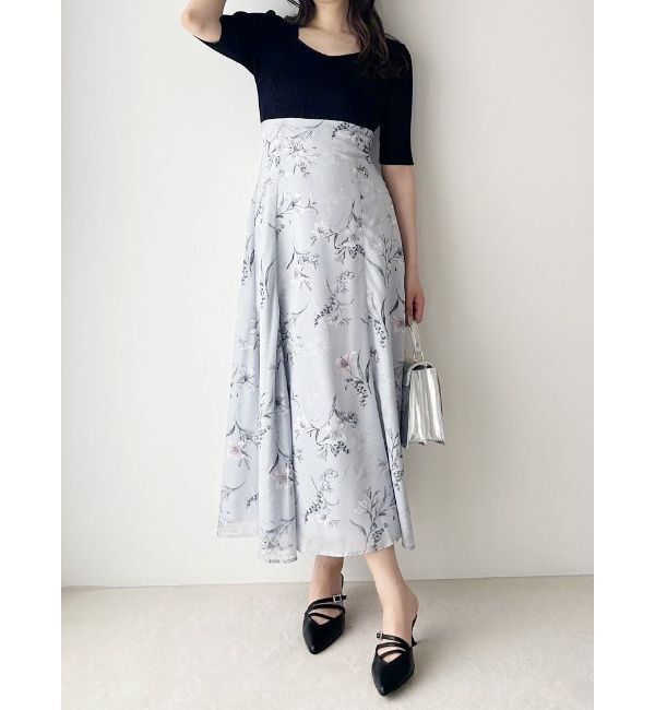 MERCURYDUO「ボレロレイヤード風ニットドッキングワンピース」|ワンピース|