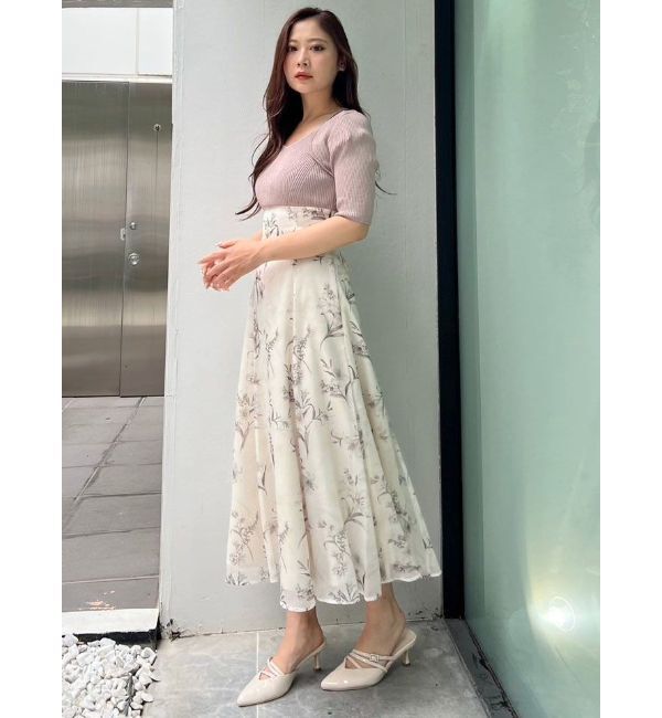 MERCURYDUO「ボレロレイヤード風ニットドッキングワンピース」|ワンピース|