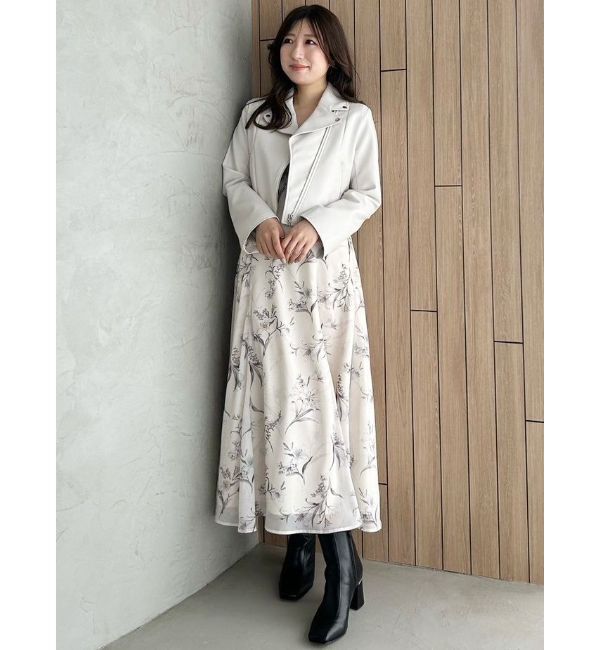 MERCURYDUO「ボレロレイヤード風ニットドッキングワンピース」|ワンピース|