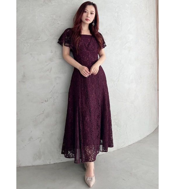 MERCURYDUO「異素材切替ラッフルレースワンピース」|ワンピース|