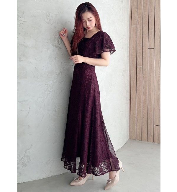 MERCURYDUO「異素材切替ラッフルレースワンピース」|ワンピース|