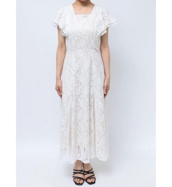 MERCURYDUO「異素材切替ラッフルレースワンピース」|ワンピース|