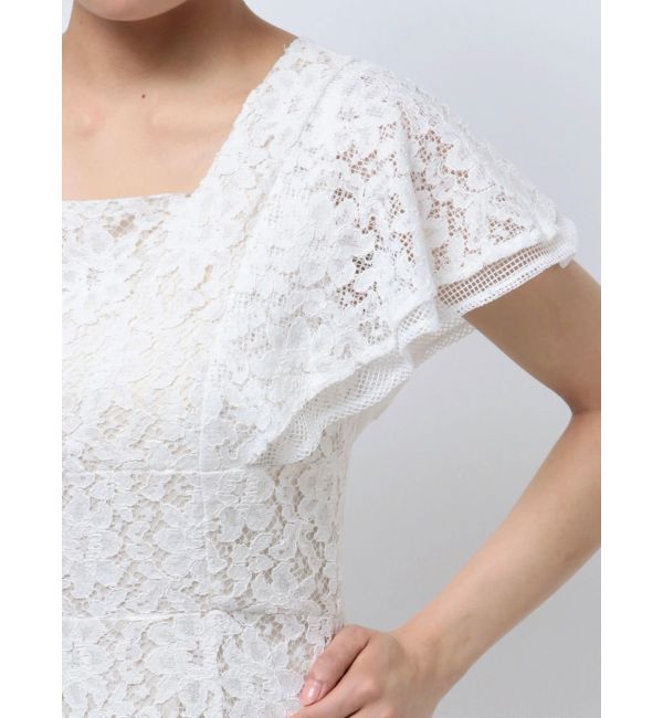 MERCURYDUO「異素材切替ラッフルレースワンピース」|ワンピース|