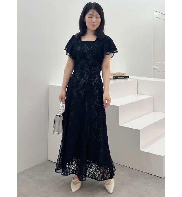 MERCURYDUO「異素材切替ラッフルレースワンピース」|ワンピース|