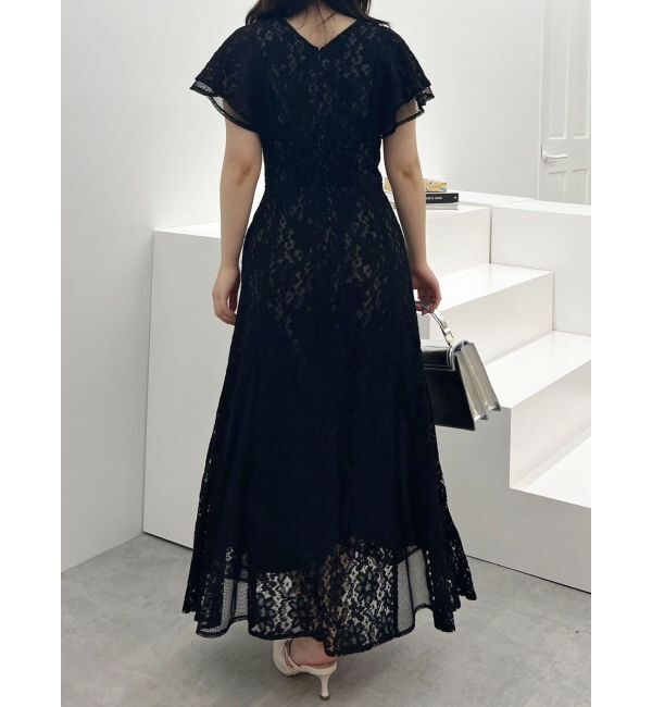 MERCURYDUO「異素材切替ラッフルレースワンピース」|ワンピース|