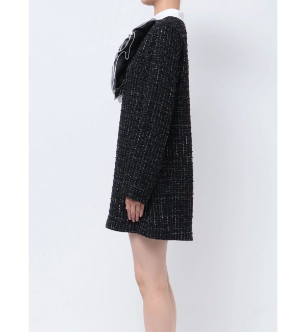 MERCURYDUO「襟付きフロントフリルミニワンピース」|ワンピース|