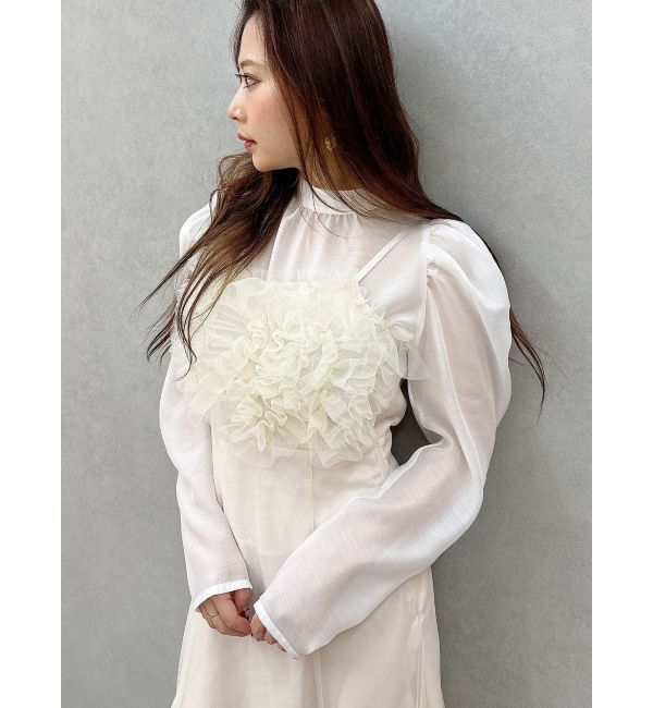 MERCURYDUO「チュールキャミワンピースxブラウスセット」|ワンピース|