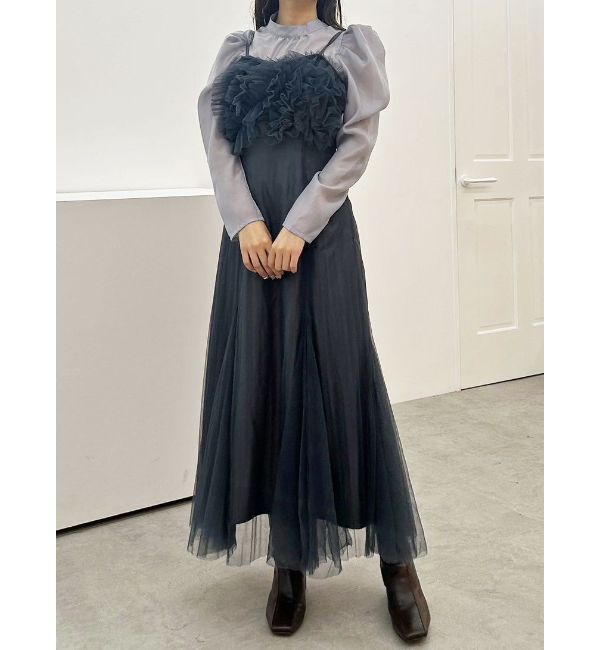 MERCURYDUO「チュールキャミワンピースxブラウスセット」|ワンピース|