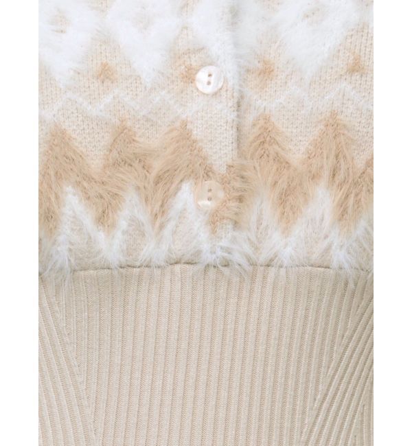 MERCURYDUO「ノルディックジャカードドッキングニットワンピース」|ワンピース|