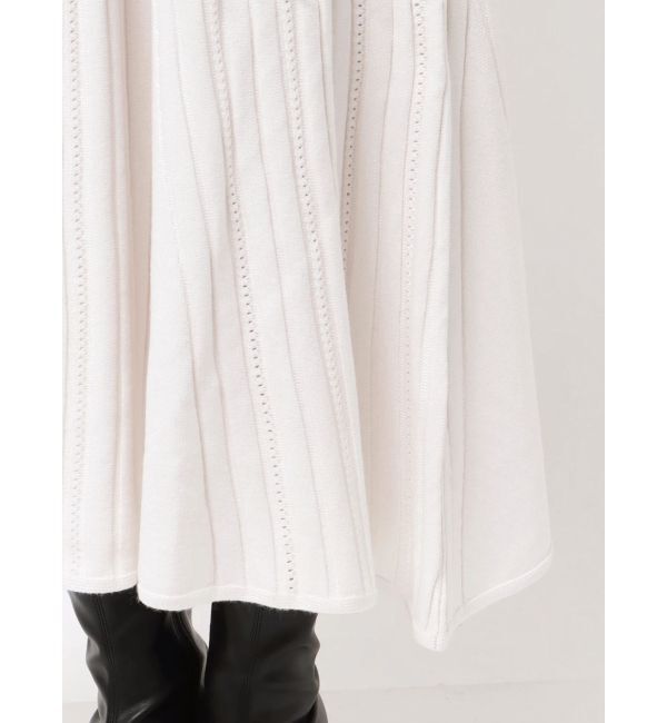 MERCURYDUO「シャツドッキングフレアニットワンピース」|ワンピース|