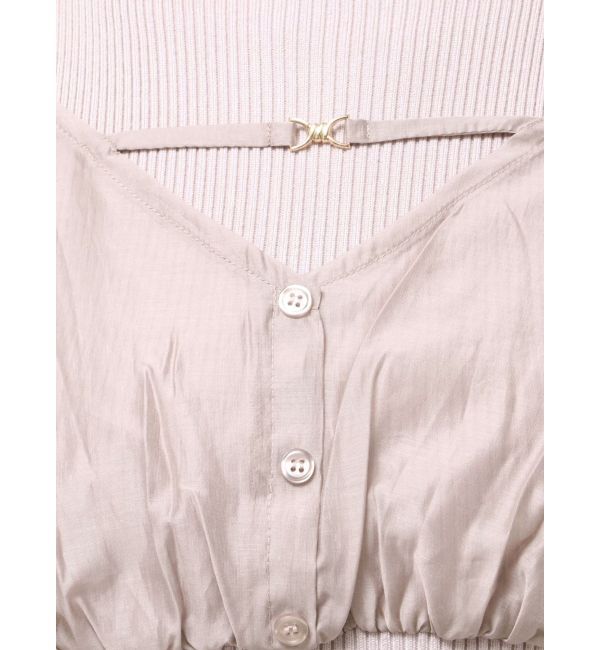 MERCURYDUO「シャツドッキングフレアニットワンピース」|ワンピース|