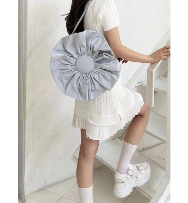 MERCURYDUO「異素材プリーツドッキングポロニットミニワンピース」|ワンピース|