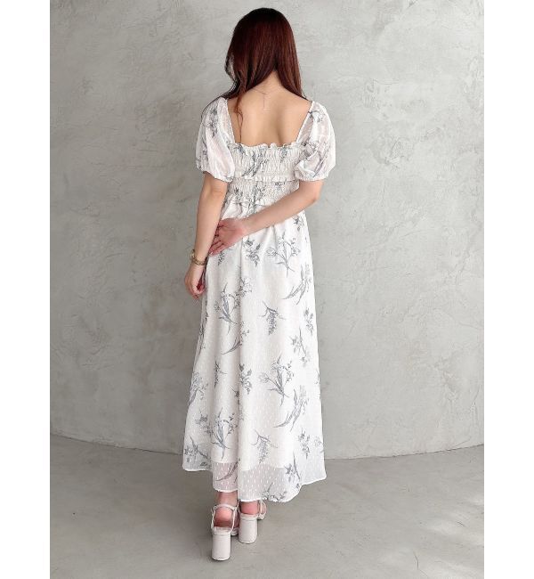 MERCURYDUO「ボタニカルフラワー2WAYシャーリングワンピース」|ワンピース|