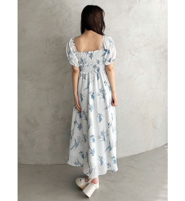 MERCURYDUO「ボタニカルフラワー2WAYシャーリングワンピース」|ワンピース|