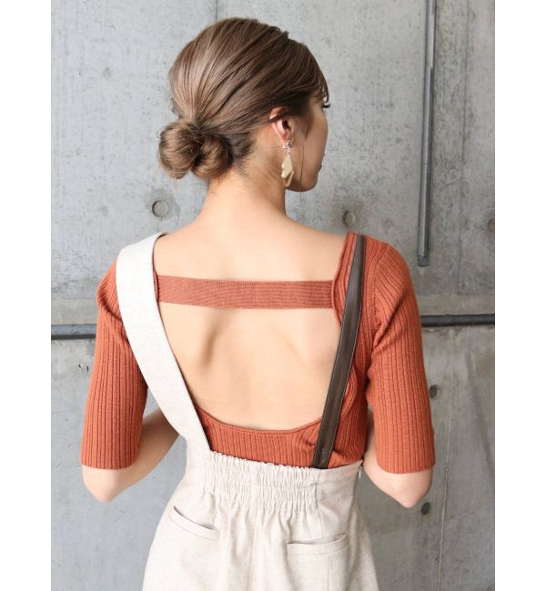 MURUA「ディープバックオープンデザインニット」|ニット・セーター|