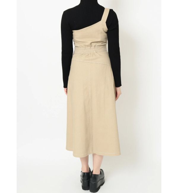 MURUA「ワンショルジャンスカ」|ジャンパースカート|