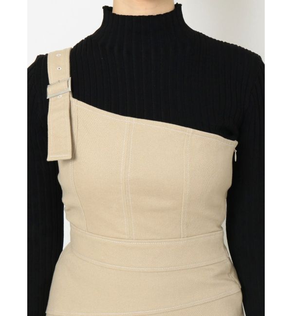 MURUA「ワンショルジャンスカ」|ジャンパースカート|