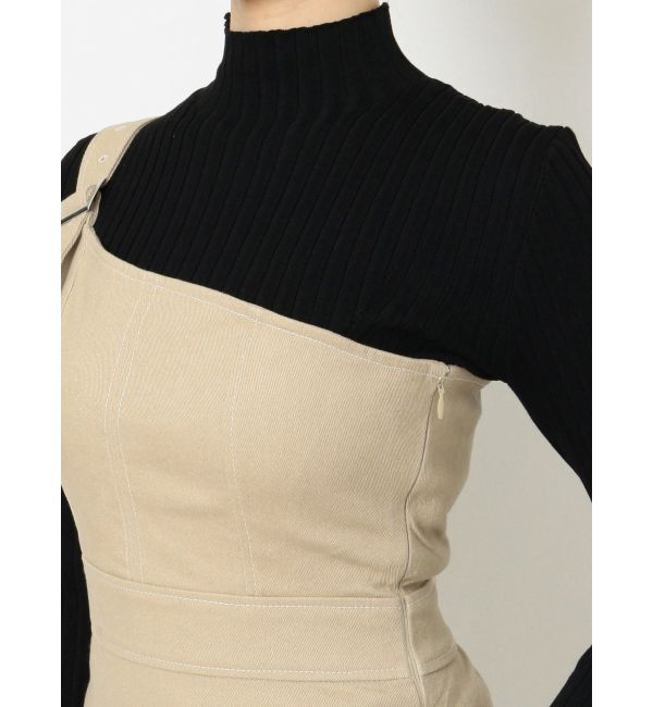 MURUA「ワンショルジャンスカ」|ジャンパースカート|