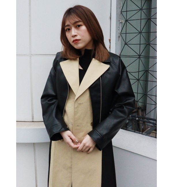 MURUA「レイヤードライダーストレンチコート」|トレンチコート|