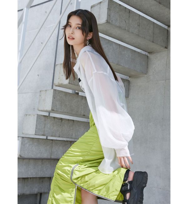 MURUA「シアーシャイニーボリュームスリーブシャツ」|シャツ・ブラウス|