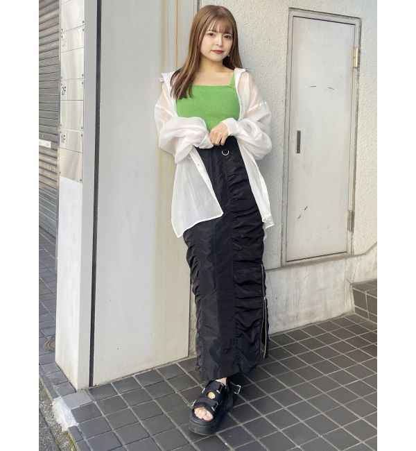 MURUA「シアーシャイニーボリュームスリーブシャツ」|シャツ・ブラウス|