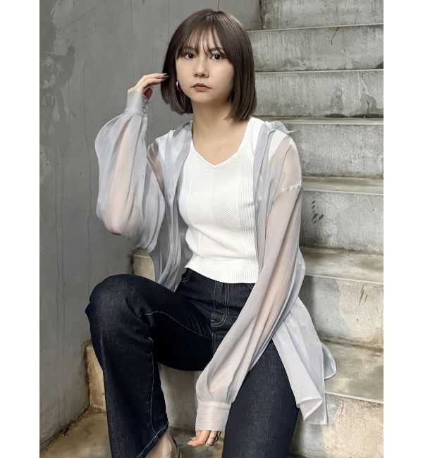 MURUA「シアーシャイニーボリュームスリーブシャツ」|シャツ・ブラウス|