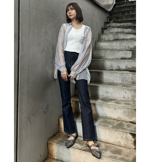 MURUA「シアーシャイニーボリュームスリーブシャツ」|シャツ・ブラウス|