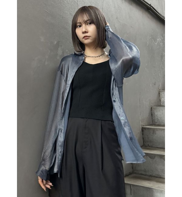 MURUA「シアーシャイニーボリュームスリーブシャツ」|シャツ・ブラウス|