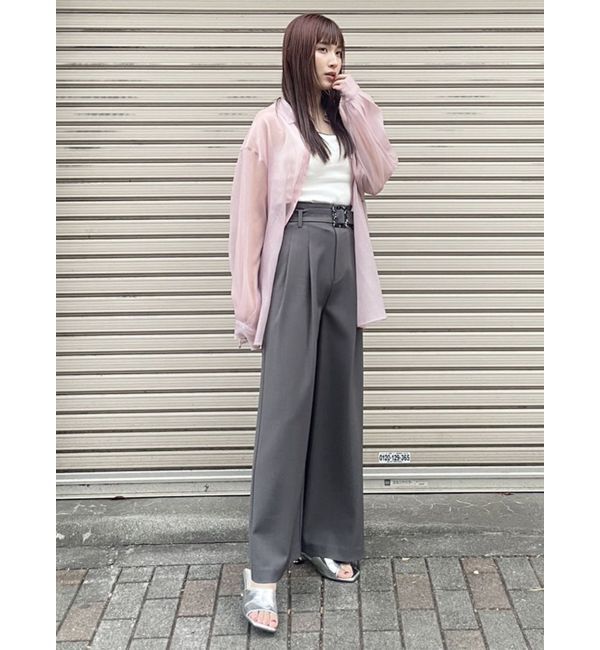 MURUA「シアーシャイニーボリュームスリーブシャツ」|シャツ・ブラウス|