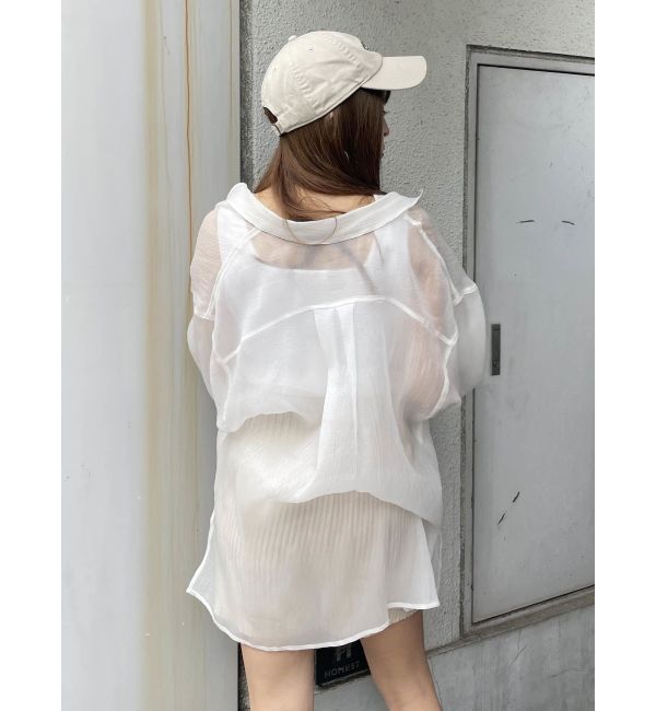 MURUA「シアーシャイニーボリュームスリーブシャツ」|シャツ・ブラウス|