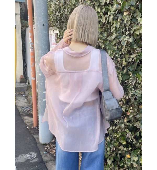 MURUA「シアーシャイニーボリュームスリーブシャツ」|シャツ・ブラウス|