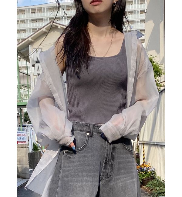 MURUA「シアーシャイニーボリュームスリーブシャツ」|シャツ・ブラウス|