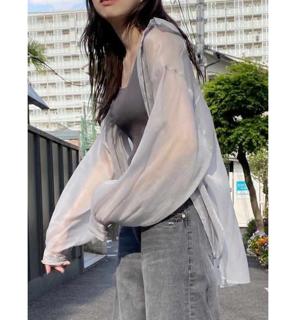 MURUA「シアーシャイニーボリュームスリーブシャツ」|シャツ・ブラウス|