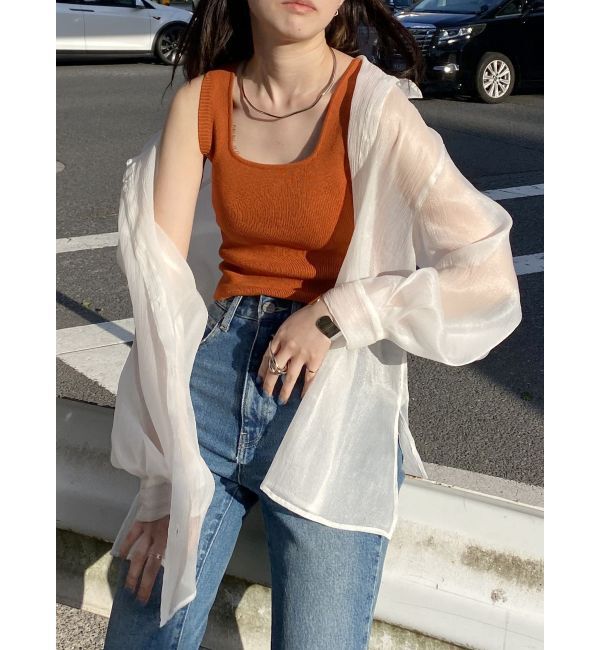 MURUA「シアーシャイニーボリュームスリーブシャツ」|シャツ・ブラウス|