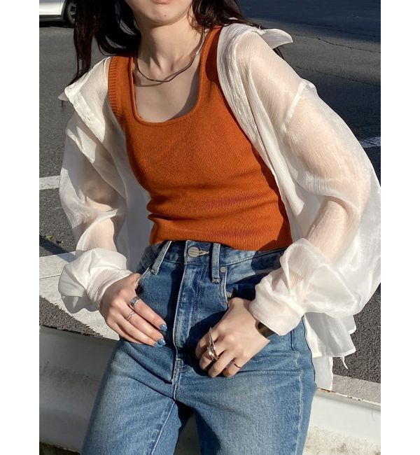 MURUA「シアーシャイニーボリュームスリーブシャツ」|シャツ・ブラウス|