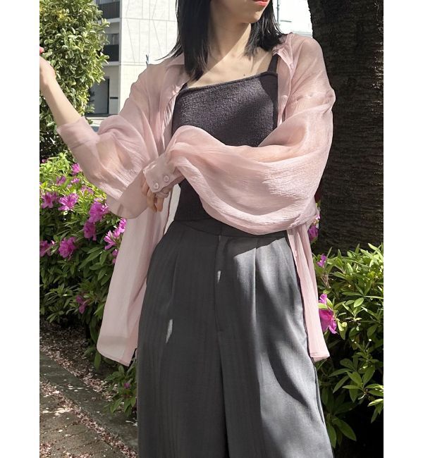 MURUA「シアーシャイニーボリュームスリーブシャツ」|シャツ・ブラウス|