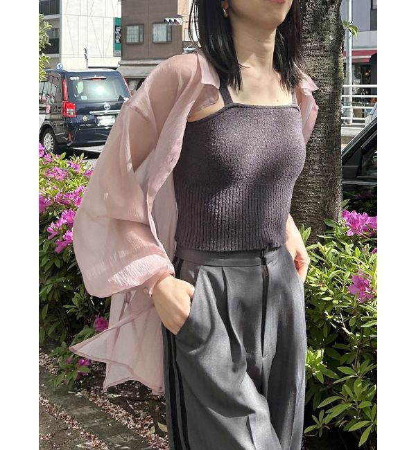 MURUA「シアーシャイニーボリュームスリーブシャツ」|シャツ・ブラウス|