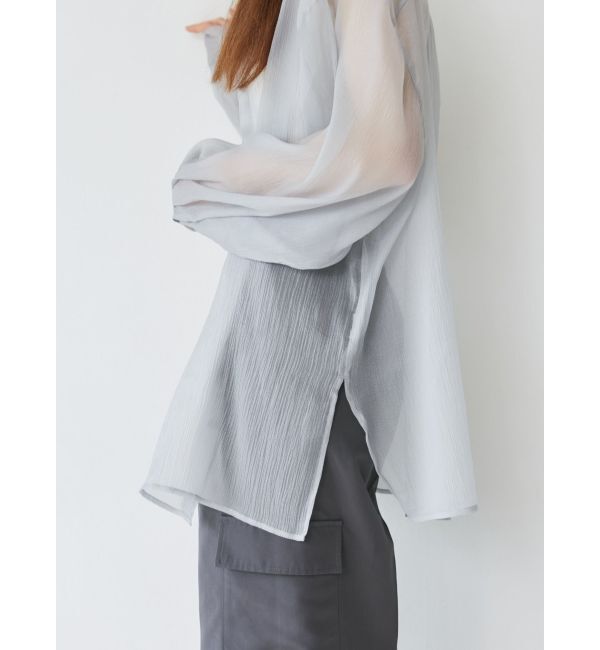 MURUA「シアーシャイニーボリュームスリーブシャツ」|シャツ・ブラウス|