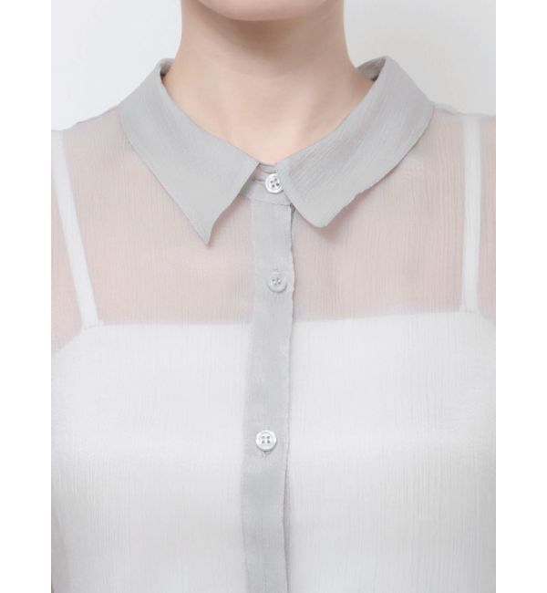 MURUA「シアーシャイニーボリュームスリーブシャツ」|シャツ・ブラウス|