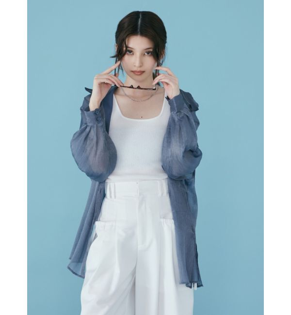 MURUA「シアーシャイニーボリュームスリーブシャツ」|シャツ・ブラウス|